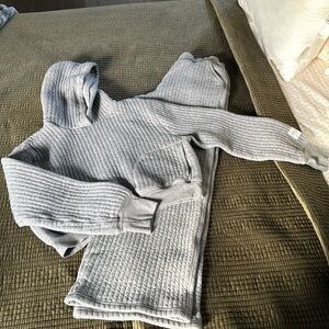 Offline by Aerie Coffee Run Trouser and Cropped Hoodie Set